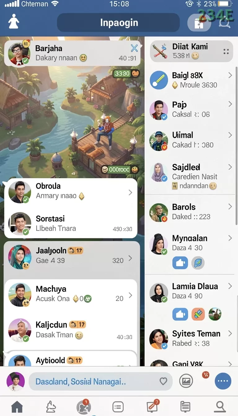 Cuplikan layar AAKASINO — menu navigasi