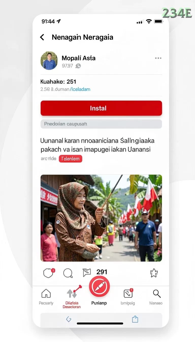 Cuplikan layar SLOTSRI — menu navigasi